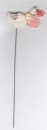 Stoff Stecker Storch rosa